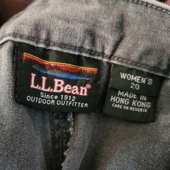 Vintage L.L. Bean Women's Outdoor Cotton Cargo Faded Black Shorts Size 20 - Picture 5 of 6